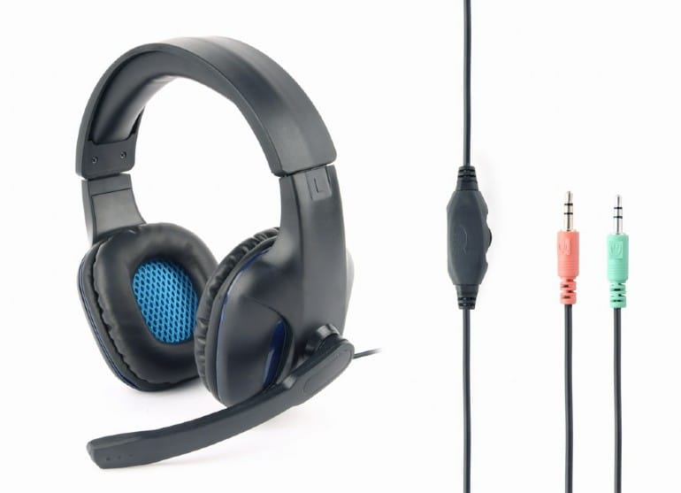 Наушники Gembird GHS-04 Black/Blue (Накладные, закрытые, 20-20000Гц, 32 Ом)- фото