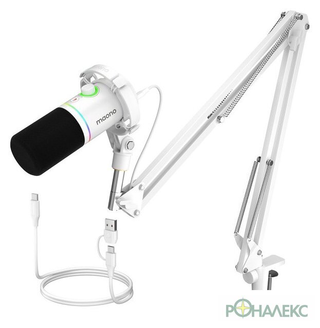 Проводной микрофон Maono PD200XS (белый) - фото2