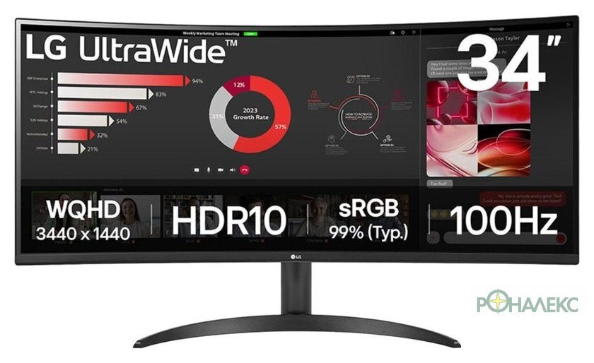 Монитор LG UltraWide 34WR50QK-B - фото