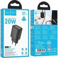 Сетевое зарядное Hoco N61 (черный)- фото3