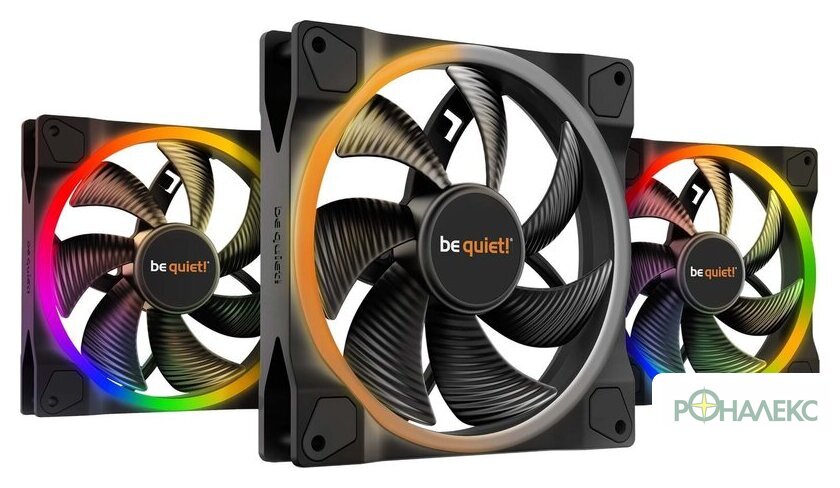 Комплект вентиляторов для корпуса с контроллером be quiet! Light Wings 140mm PWM High-Speed Triple-Pack BL079 - фото