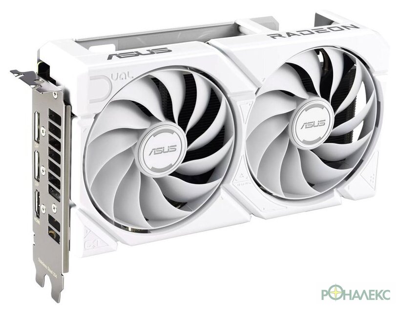 Видеокарта ASUS Dual Radeon RX 9060 XT 16GB GDDR6 White Edition DUAL-RX9060XT-16G-WHITE - фото