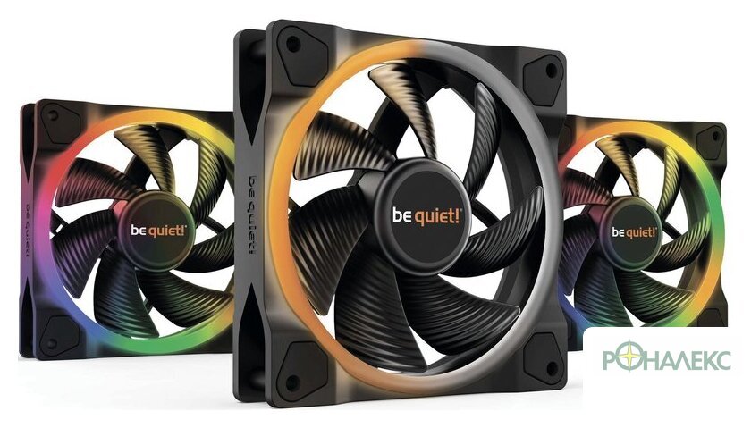 Комплект вентиляторов для корпуса с контроллером be quiet! Light Wings 120mm PWM Triple Pack BL076 - фото