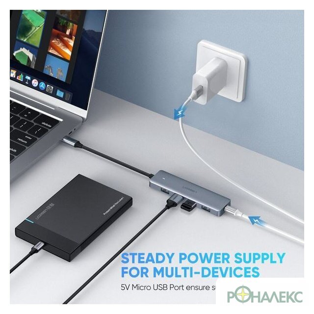 USB-хаб Ugreen CM219 70336 - фото4
