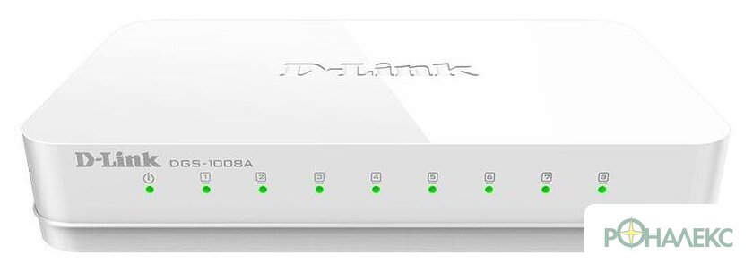 Неуправляемый коммутатор D-Link DGS-1008A/F1A - фото
