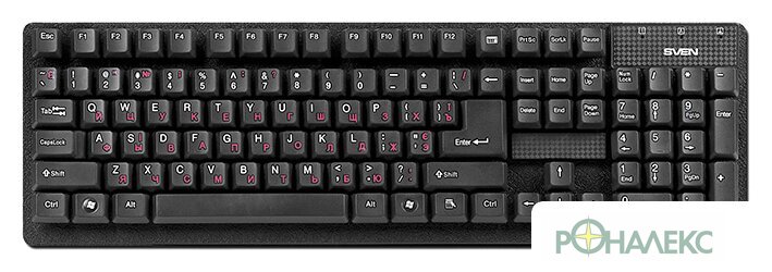 Клавиатура SVEN Standard 301 USB (черный) - фото