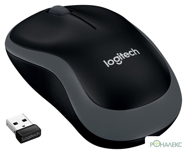 Мышь Logitech M185 (черный/серый) - фото2