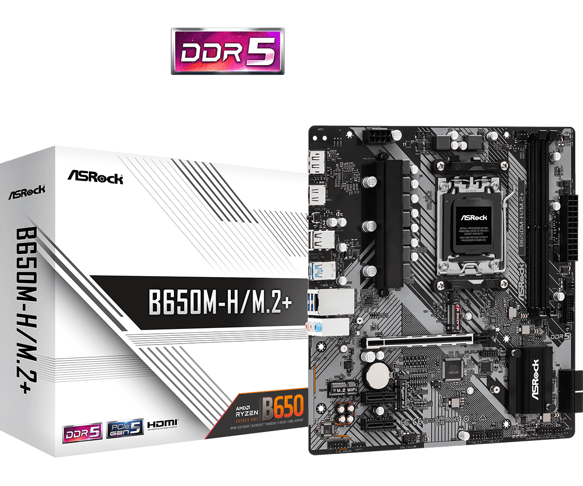 Материнская плата AsRock B650M-H/M.2+- фото