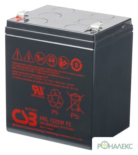 Аккумулятор для ИБП CSB Battery HRL1225W (12В/5 А·ч) - фото