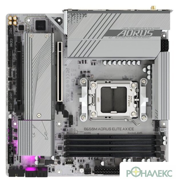 Материнская плата Gigabyte B650M Aorus Elite AX Ice - фото4
