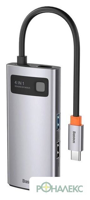 Док-станция Baseus Metal Gleam Series 4 in 1 Multifunctional Type-C CAHUB-CY0G - фото3