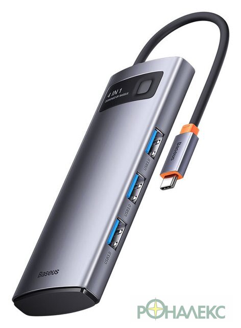 USB-хаб Baseus Metal Gleam Series 4-Port USB-A Hub WKWG070013 - фото