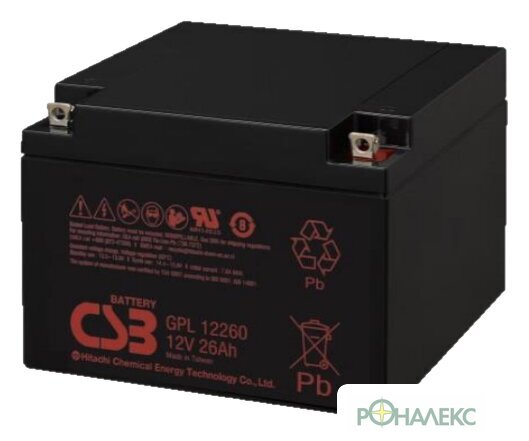 Аккумулятор для ИБП CSB Battery GPL12260 (12В/26 А·ч) - фото