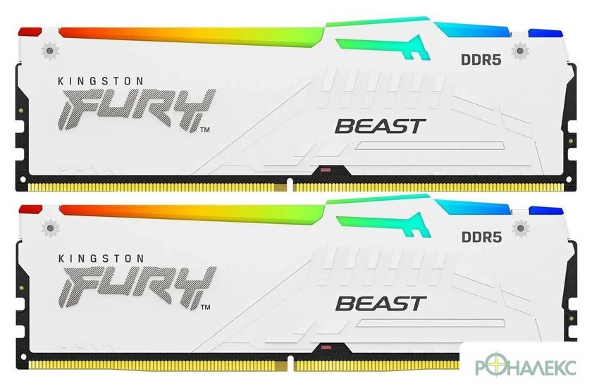 Оперативная память Kingston FURY Beast RGB 2x16ГБ DDR5 6000 МГц KF560C30BWAK2-32 - фото