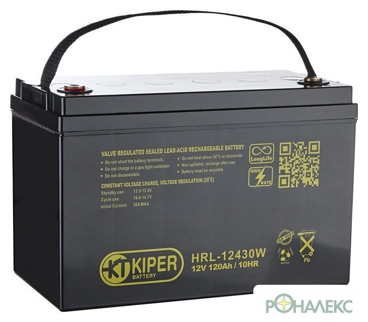 Аккумулятор для ИБП Kiper HRL-12430W (12В/120 А·ч) - фото