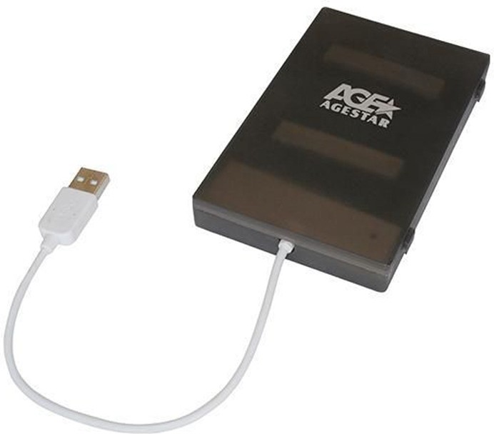 Бокс для внешнего подключения HDD AgeStar SUBCP1 Black (2.5