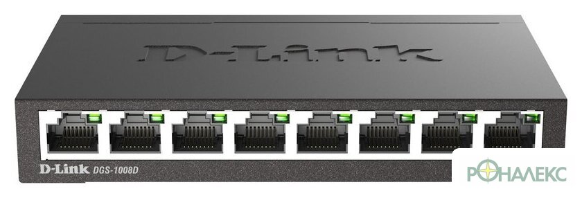 Неуправляемый коммутатор D-Link DGS-1008D/R1A - фото