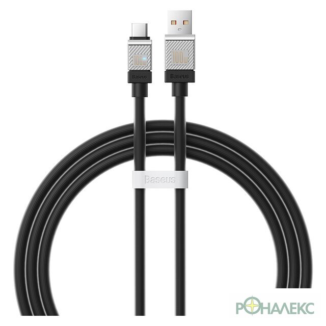 Кабель Baseus CoolPlay Series USB Type-A - USB Type-C (1 м, черный) - фото