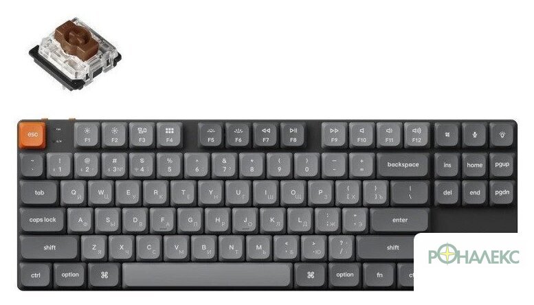 Клавиатура Keychron K1 Max RGB K1M-H3-RU (Gateron Low Profile Brown 2.0) - фото