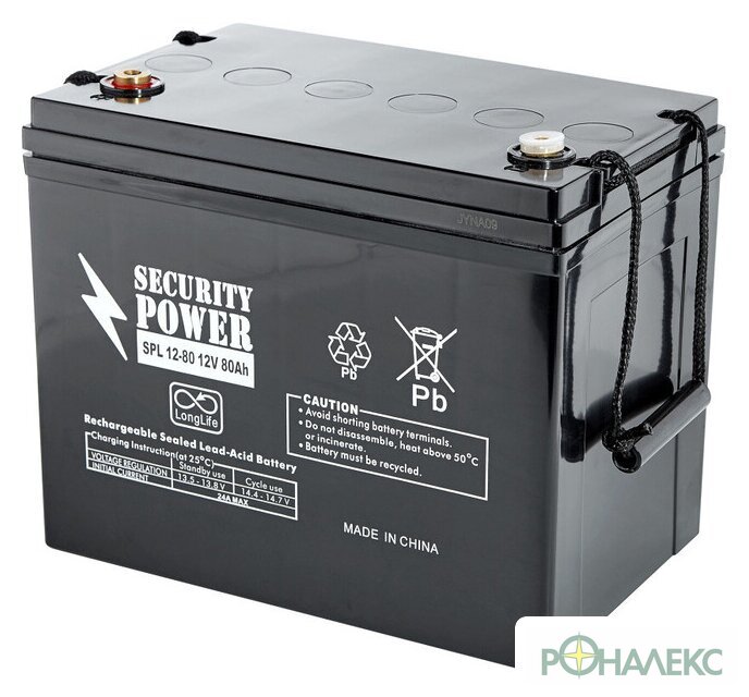 Аккумулятор для ИБП Security Power SPL 12-80 (12В/80 А·ч) - фото