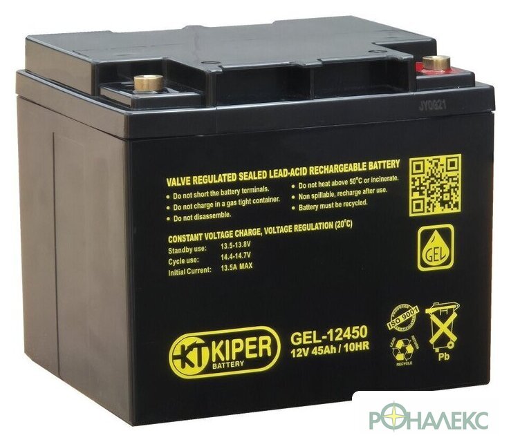 Аккумулятор для ИБП Kiper GEL-12450 (12В/45 А·ч) - фото