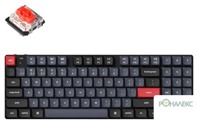 Клавиатура Keychron K13 Pro RGB K13P-H1-RU (Gateron Low Profile Red) - фото