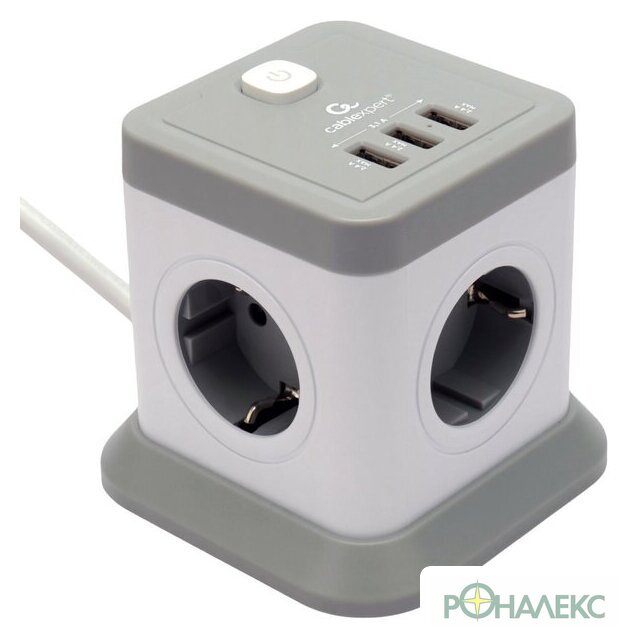 Сетевой фильтр Cablexpert TWR-4-U3-W-2 - фото