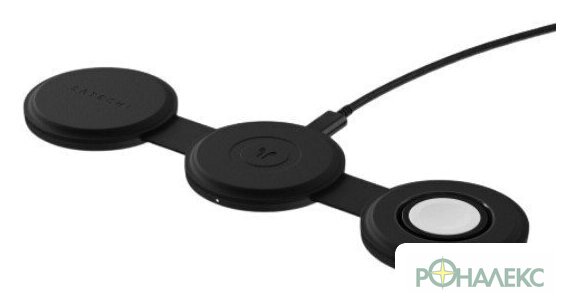 Беспроводное зарядное Satechi OntheGo 3-in-1 Charger ST-QTG31K (черный) - фото