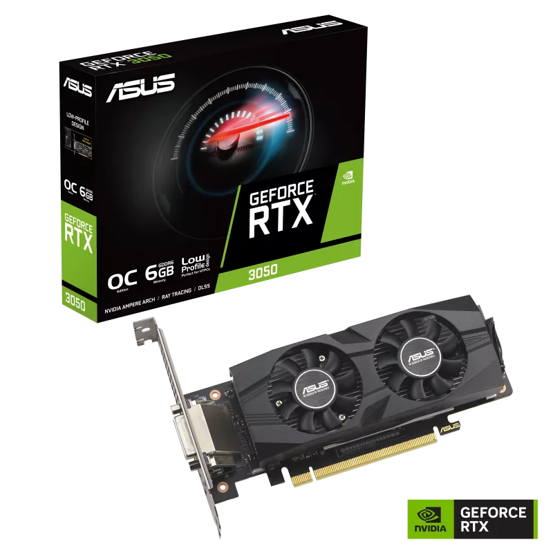 Видеокарта Asus RTX 3050 Dual LP BRK OC Edition (RTX3050-O6G-LP-BRK)