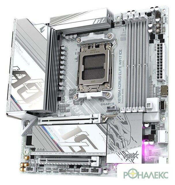 Материнская плата Gigabyte X870M Aorus Elite WiFi7 Ice - фото3