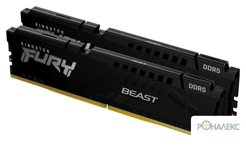 Оперативная память Kingston FURY Beast 2x16ГБ DDR5 5600 МГц KF556C40BBK2-32 - фото