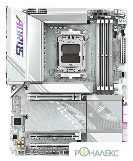 Материнская плата Gigabyte X870E Aorus Elite WiFi7 Ice (rev. 1.2) - фото