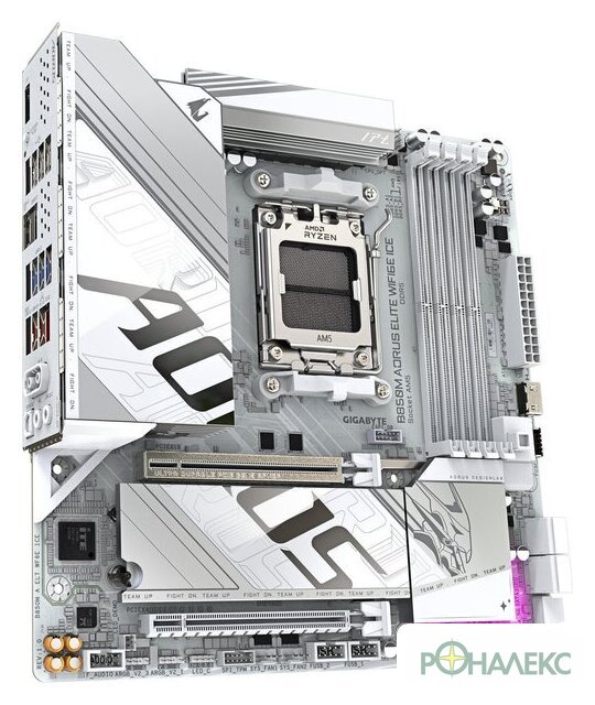 Материнская плата Gigabyte B850M Aorus Elite WiFi6E Ice (rev. 1.1) - фото2