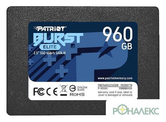 SSD Patriot Burst Elite 960GB PBE960GS25SSDR - фото