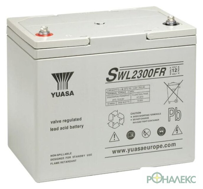 Аккумулятор для ИБП Yuasa SWL2300FR (12В/78 А·ч) - фото