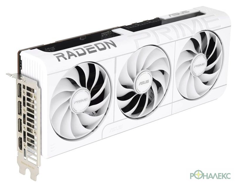 Видеокарта ASUS Prime Radeon RX 9070 XT White OC Edition 16GB GDDR6 PRIME-RX9070XT-O16G-WHITE - фото
