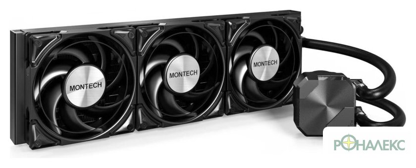 Система жидкостного охлаждения для процессора Montech HyperFlow Silent 360 (черный) - фото