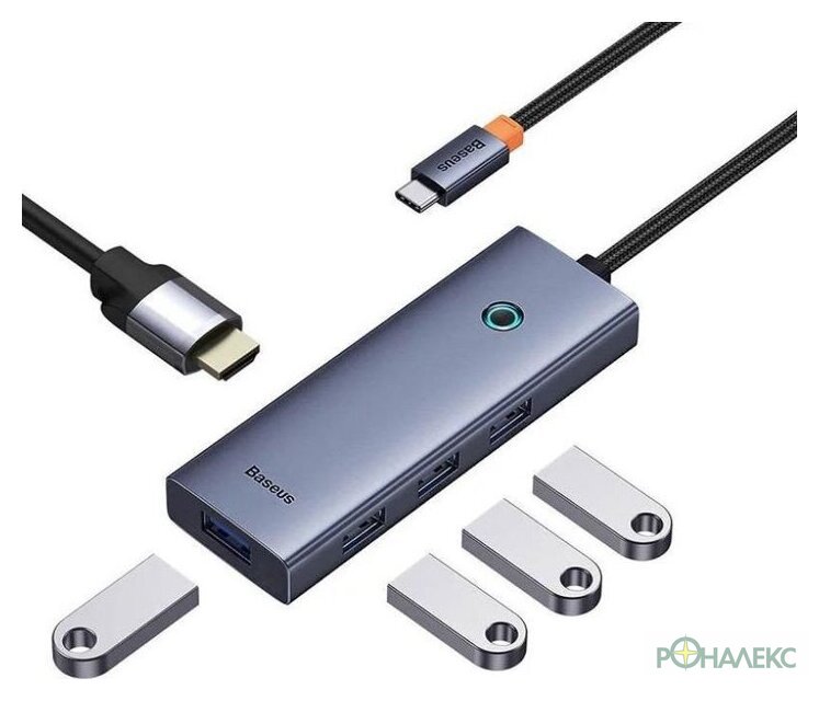 Док-станция Baseus Flite Series 4-Port USB-C Hub B00052809813-00 - фото3