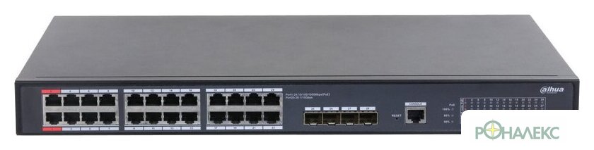 Управляемый коммутатор уровня 2+ Dahua DH-S5428-24GT4XF-360 - фото