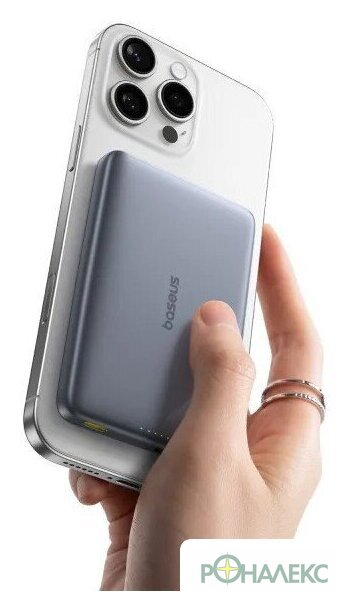 Внешний аккумулятор Baseus PicoGo AM41 Ultra-Slim Qi2 Magnetic Power Bank 10000mAh (серый) - фото2