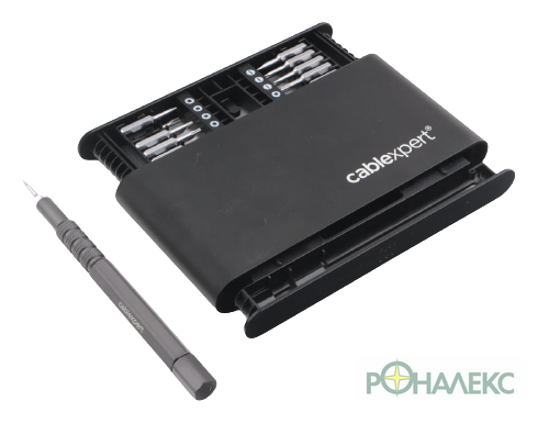 Набор отвертка с битами Cablexpert TK-SD-09R (21 предмет) - фото