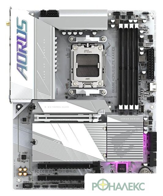 Материнская плата Gigabyte B650E Aorus Elite X AX ICE (rev. 1.0) - фото