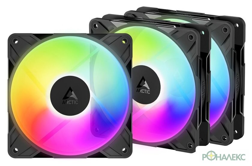 Комплект вентиляторов для корпуса Arctic P12 Pro Reverse A-RGB 3 Pack ACFAN00333A - фото
