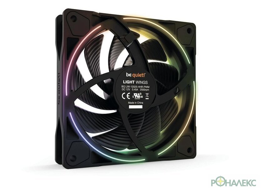 Комплект вентиляторов для корпуса с контроллером be quiet! Light Wings 120mm PWM High-Speed Triple-Pack BL077 - фото4
