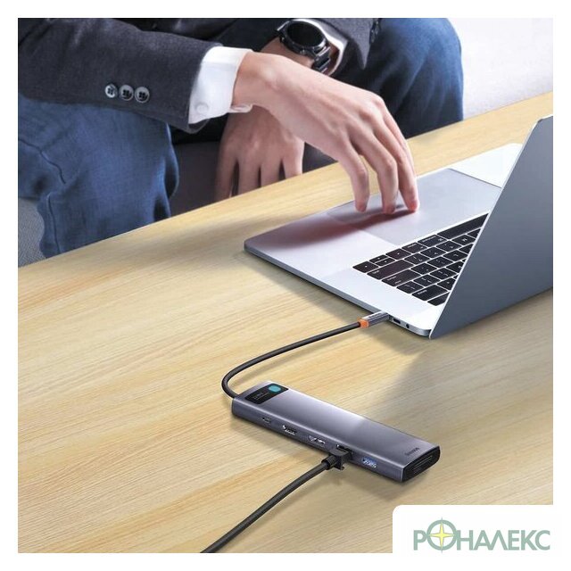 Док-станция Baseus Metal Gleam Series 12-in-1 Multifunctional Type-C Hub Docking Station WKWG020213 - фото4