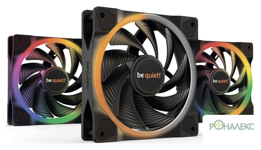 Комплект вентиляторов для корпуса с контроллером be quiet! Light Wings 120mm PWM High-Speed Triple-Pack BL077 - фото