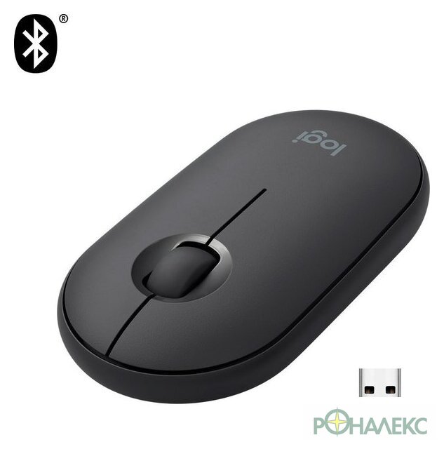 Мышь Logitech M350 Pebble (графит) - фото2