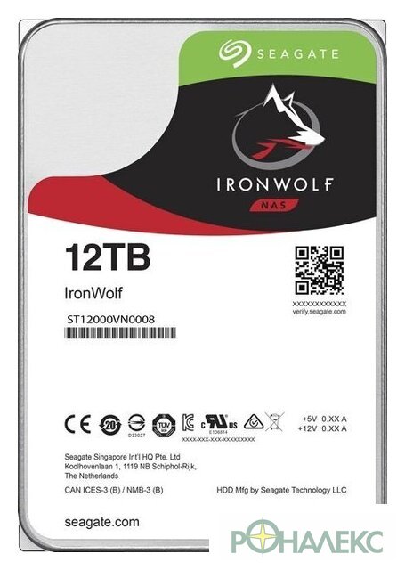 Жесткий диск Seagate IronWolf 12TB ST12000VN0008 - фото