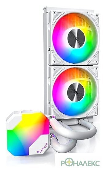Система жидкостного охлаждения для процессора Montech HyperFlow ARGB 240 (белый) - фото2
