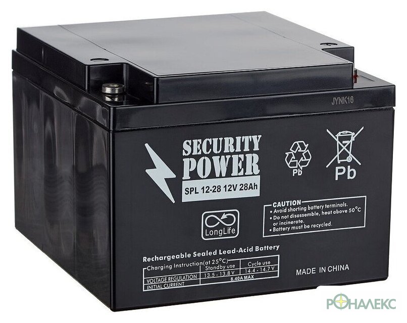 Аккумулятор для ИБП Security Power SPL 12-28 (12В/28 А·ч) - фото